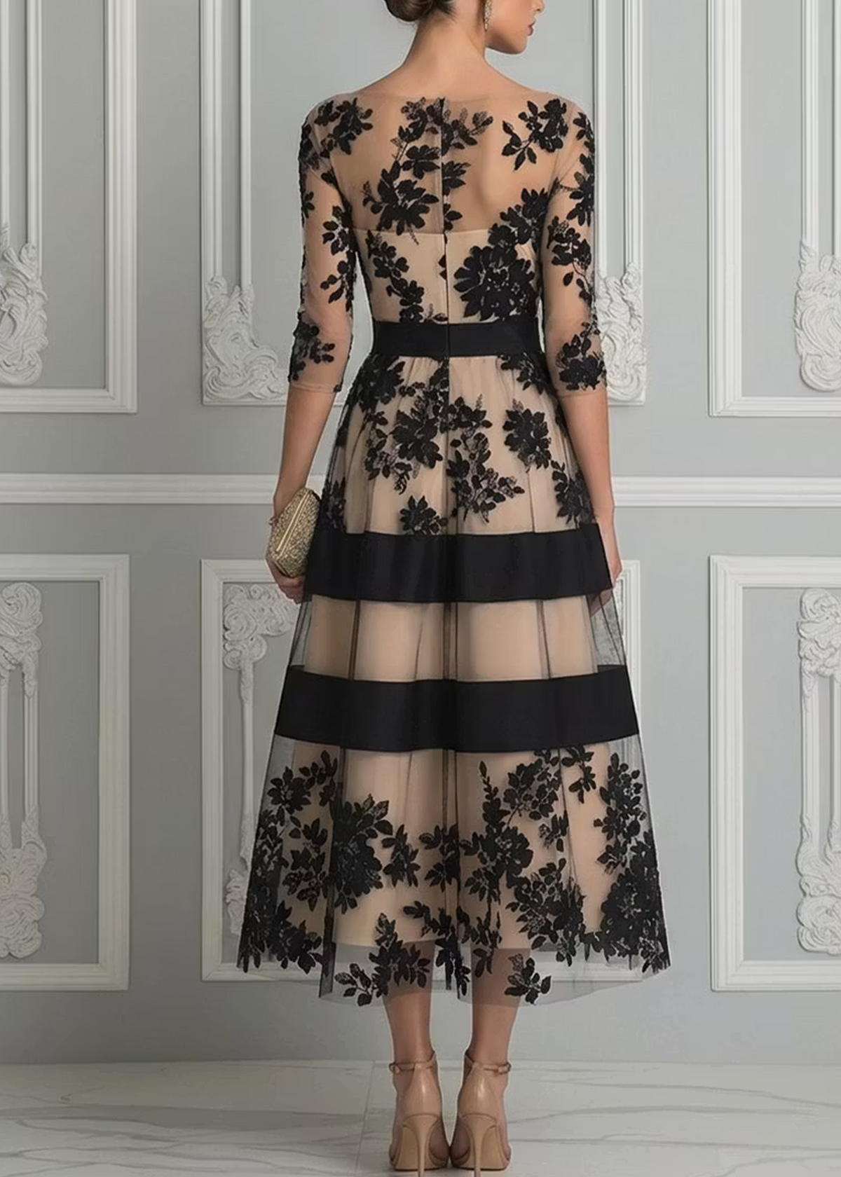 Vestido midi de encaje Noa