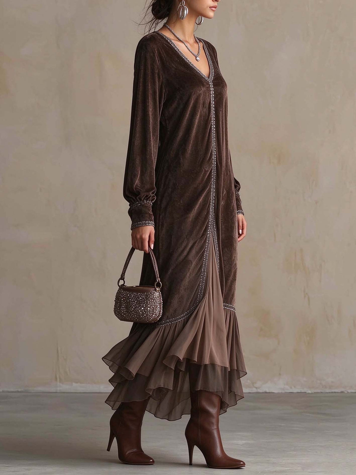 Vestido midi de ante Teresa