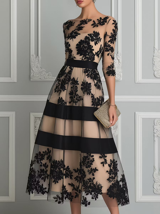 Vestido midi de encaje Noa