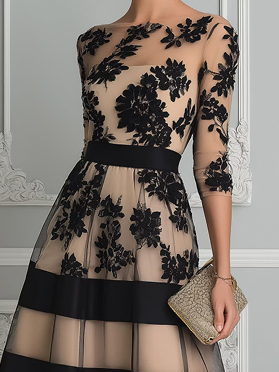 Vestido midi de encaje Noa