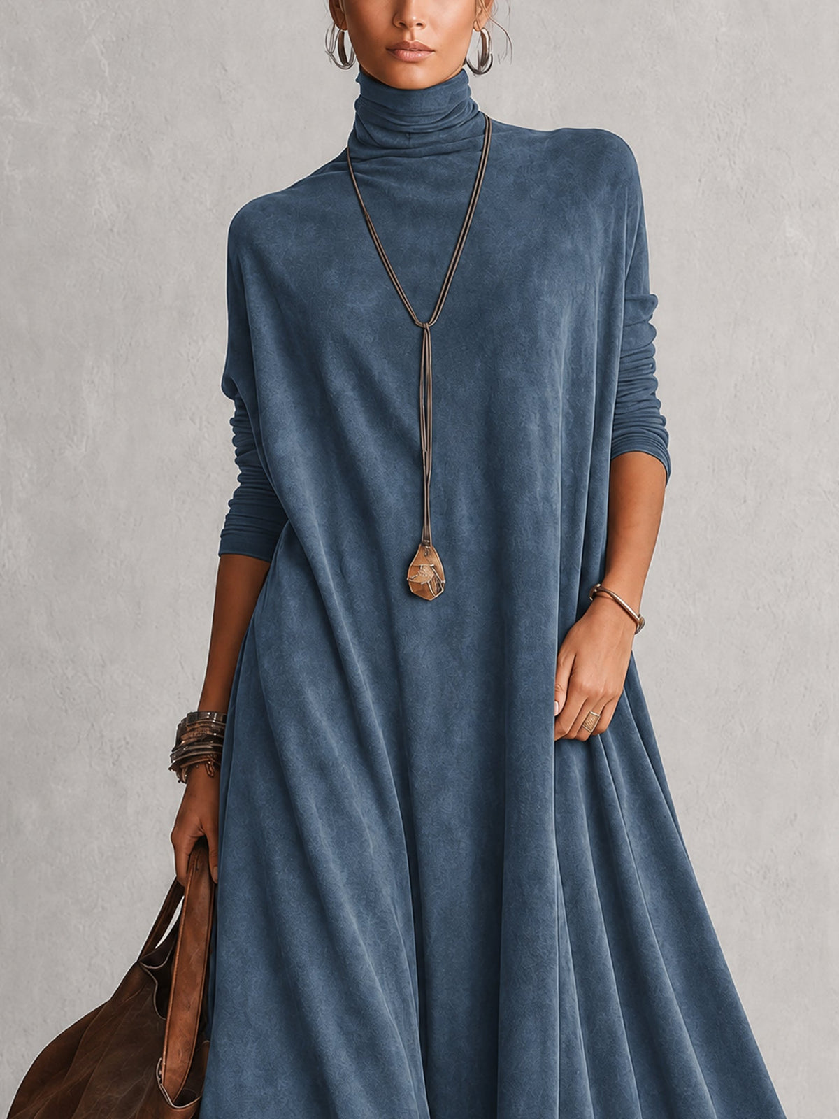 Vestido largo de ante Pía