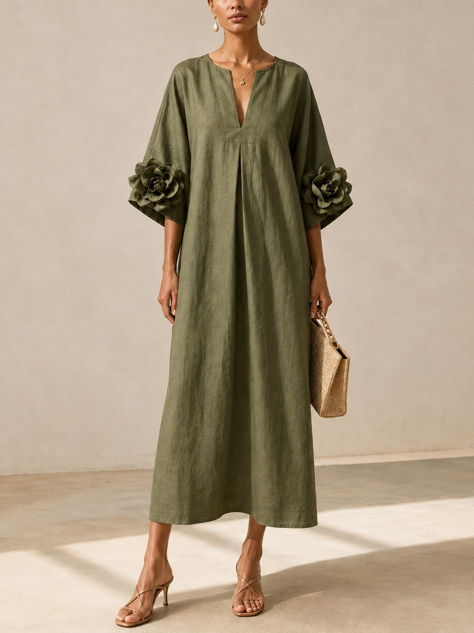 Vestido midi floral Livia